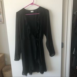 Aritzia Wilfred Black Wrap Dress